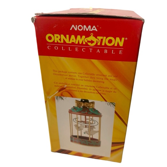 NIB VTG 1989 NOMA Ornamotion White Dove Gold Bow Rotation Christmas Tree Decor - Picture 4 of 13